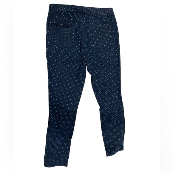 Talbots Blue with White Polka Dot Slim Ankle Pant Size 8 - Picture 4 of 5